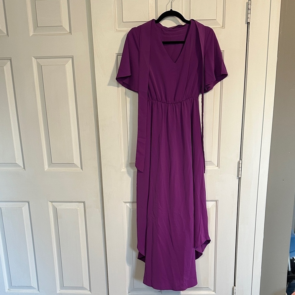 SHEIN women’s size small purple dress with belt